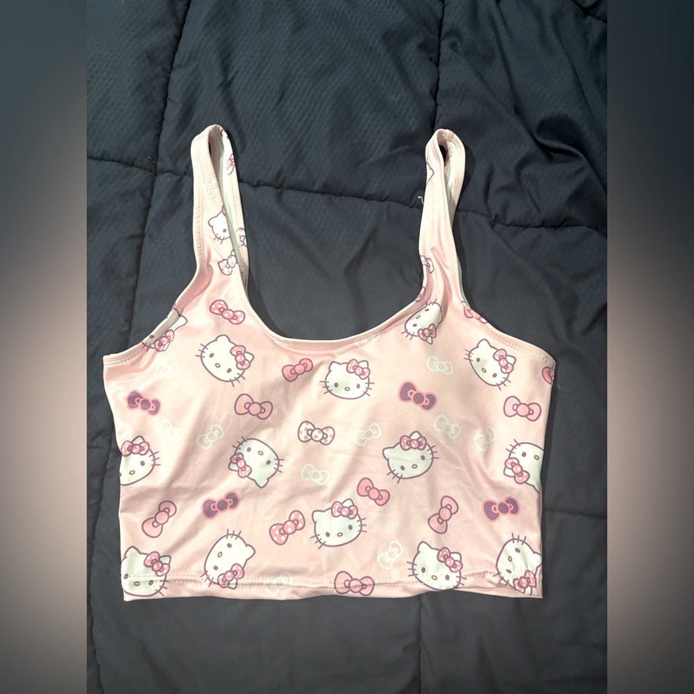Nwot Hello Kitty Pink Crop Top (L)